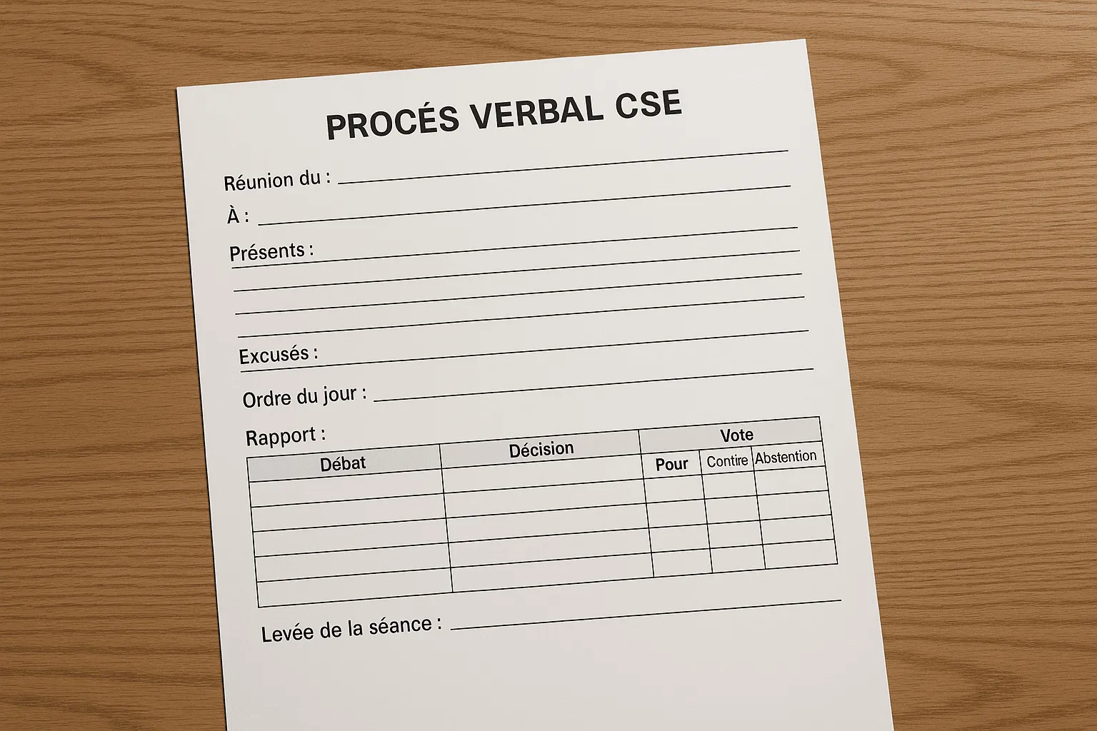 Procès-verbal du CSE : un guide avec template
